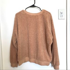 Tan fuzzy sweatshirt